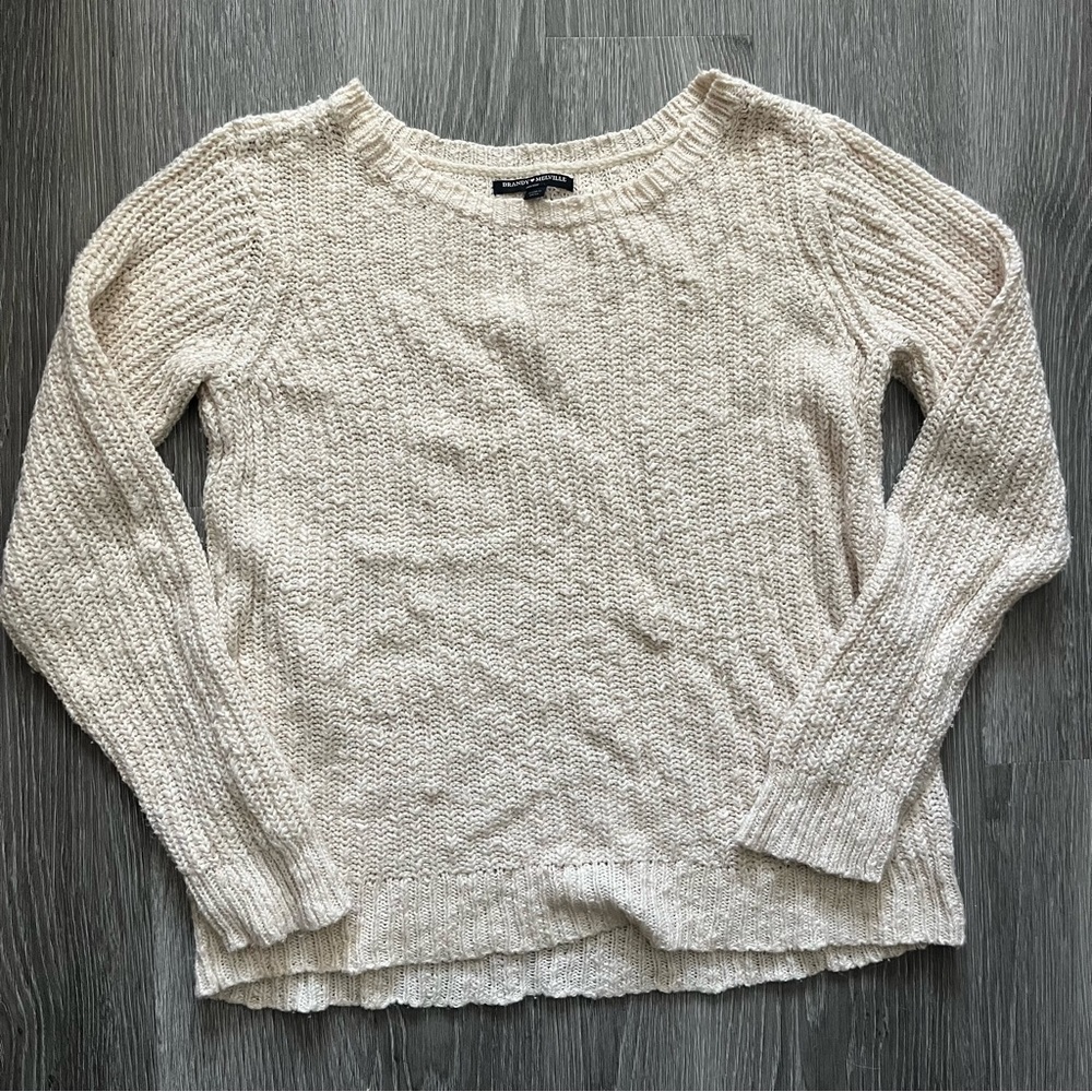 Brandy Melville Oversized Cream Sweater